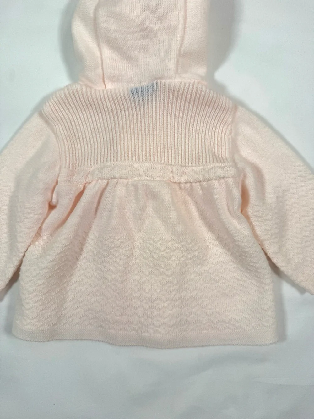 VINTAGE SEARS Girls Hooded‎ Knit Sweater Jacket 3-6 Months Cottagecore Heirloom